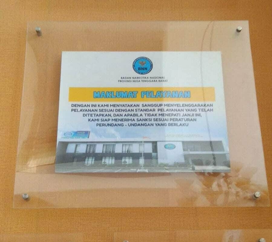 Maklumat Pelayanan di Lingkungan BNNP NTB Maklumat Pelayanan di Lingkungan BNNP NTB