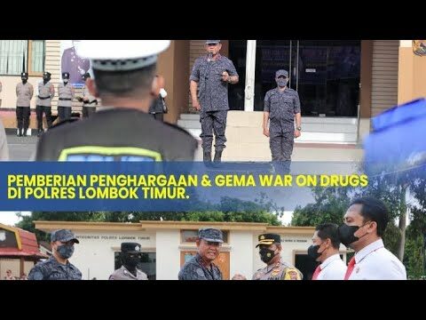 Upacara Pemberian Penghargaan dan Gema War On Drugs di Polres Lombok Timur
