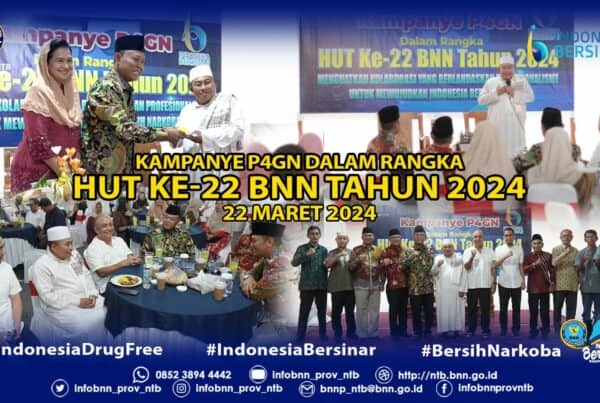PERINGATI HUT KE-22, BNNP NTB GELAR KAMPANYE P4GN DAN BUKA PUASA BERSAMA