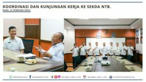 Kepala BNNP NTB Lakukan Koordinasi dan Kunjungan Kerja ke SEKDA NTB